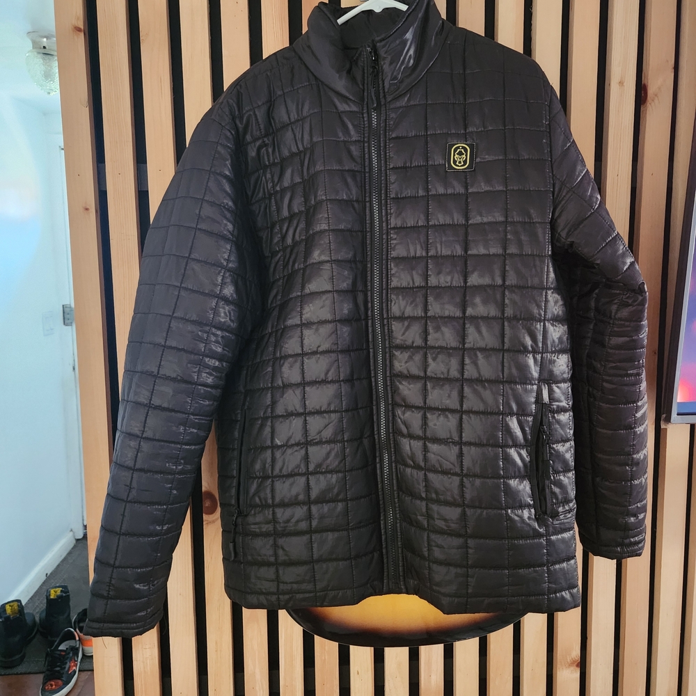 Men's Quilted Lightweight Zip-Up Jacket - Black